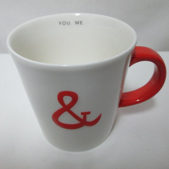 Starbucks 2013 You & Me Ampersand Mug Cup 12 ounces Micro & Dish - Picture 1 of 10